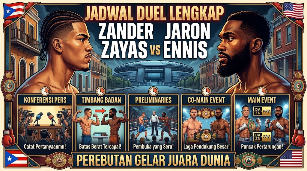 Jadwal Duel Zander Zayas vs Jaron Ennis Lengkap